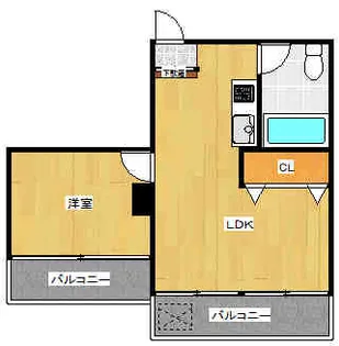 市谷台フラット【3階】の間取り
