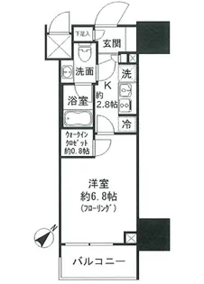 パークリュクス白金高輪【4階】の間取り