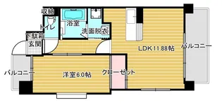 翠ガーデンビル【3階】の間取り