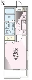 ベルゾーネ八城【1階】の間取り