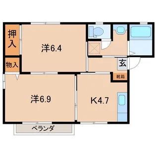 カーサ・フレックス【2階】の間取り