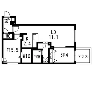 ブランシャール東区役所前(令和8年12月26日入居開始)【1階】の間取り