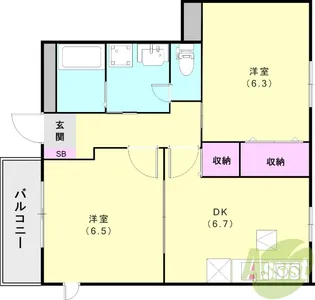 パルテールI【1階】の間取り