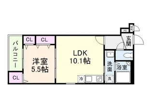 リアン富木【3階】の間取り