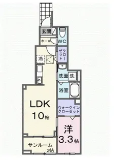 フィデールブリーゼ【1階】の間取り