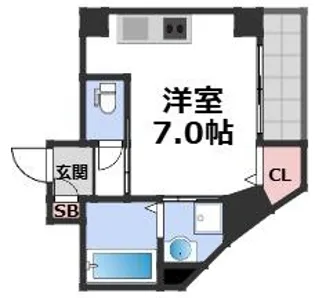 アムズコート勝山【3階】の間取り