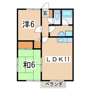 カーサ・あぐり【2階】の間取り