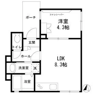 グラーティア【1階】の間取り
