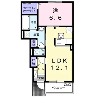 エスポワール大磯II【1階】の間取り