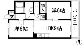 シャトレー多田【1階】の間取り