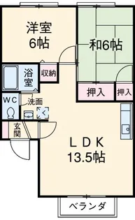 セジュールプランドールB【2階】の間取り