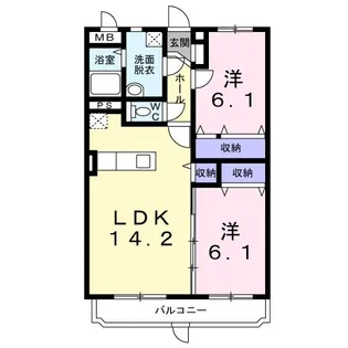 ジェンテ【1階】の間取り