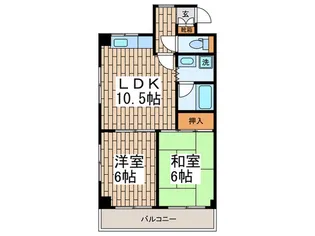 コスモハイツ山王【2階】の間取り