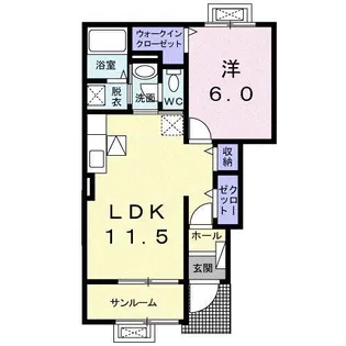 イズミティヒルズONE【1階】の間取り