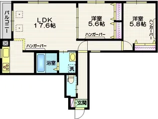 FIKA等々力【2階】の間取り