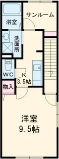 コージーコート大学前【2階】の間取り