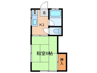コーポ三和【1階】の間取り