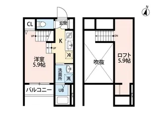 Libre八王寺B棟【2階】の間取り
