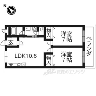 レオハイム東山【5階】の間取り