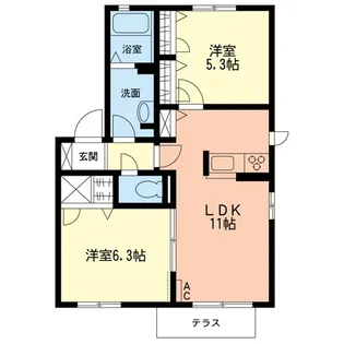 エルマール大磯I【1階】の間取り