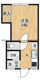 フラワーコーポ【1階】の間取り