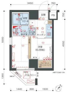 リヴシティ向島【5階】の間取り