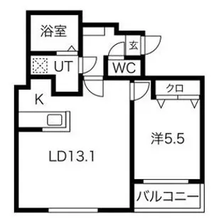 カーサスニップII【3階】の間取り