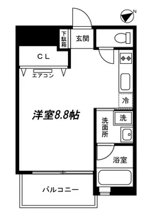 ロイヤルパレスセンター南【10階】の間取り