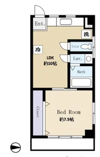 萩中マンション【3階】の間取り