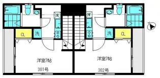 フルールK【3階】の間取り