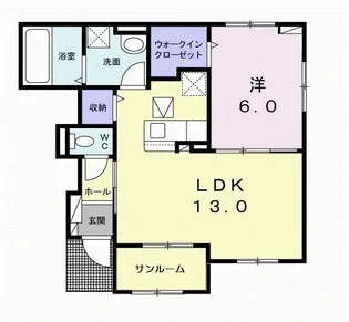 ベル フォレ II【1階】の間取り