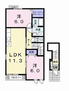 エスペランサ浜の宮II【2階】の間取り