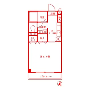 シュクレ大船【2階】の間取り
