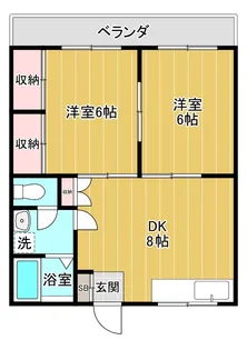 満寿田ハイツ【3階】の間取り