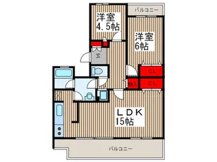 セレーノ大宮A棟【3階】の間取り