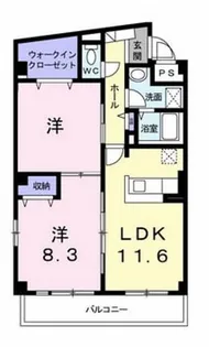 Casa&Michiroom宮島口西【3階】の間取り