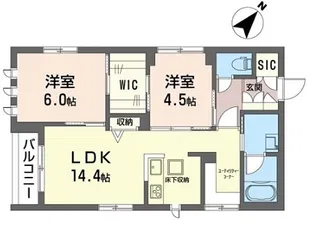 ヒルトップ コート ソレイユ【1階】の間取り
