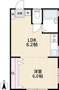 コーポ安立【2階】の間取り