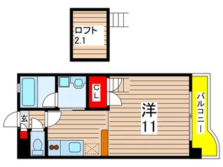 黎明マンション【2階】の間取り