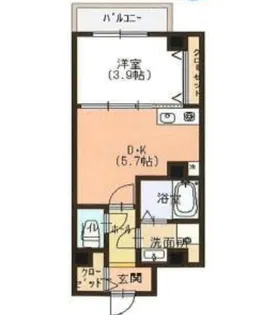 Casa大濠西【2階】の間取り