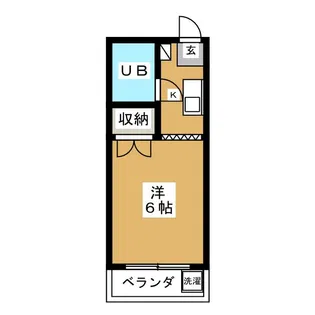 キャッスル河辺【1階】の間取り