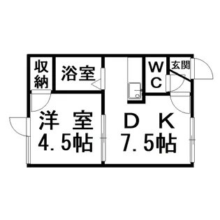 リバーサイド北都【2階】の間取り