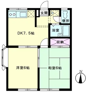 東京都福生市大字福生【アパート】の間取り