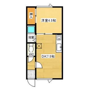 リバーハイツ【2階】の間取り