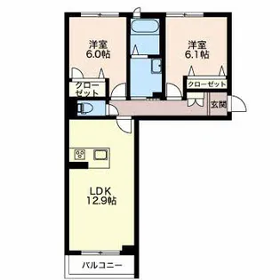 シャーメゾン新光町 205【2階】の間取り
