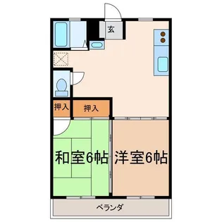 メゾン愛谷【1階】の間取り