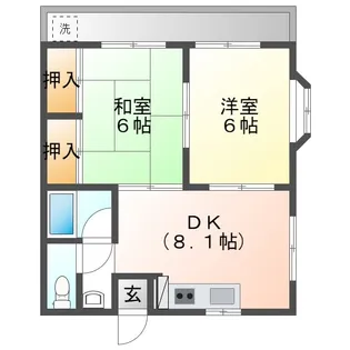 香川県観音寺市原町【アパート】の間取り