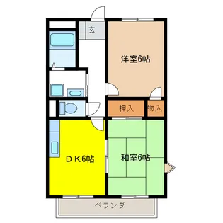 Promenade Aoki B棟【2階】の間取り