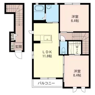 ルナヒルズ【2階】の間取り