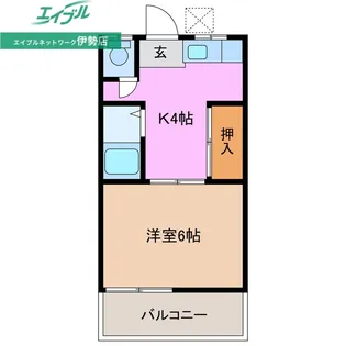 岩渕松鶴【3階】の間取り